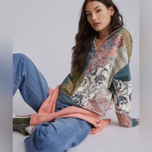 Anthropologie Pilcro Patchwork Sweatshirt